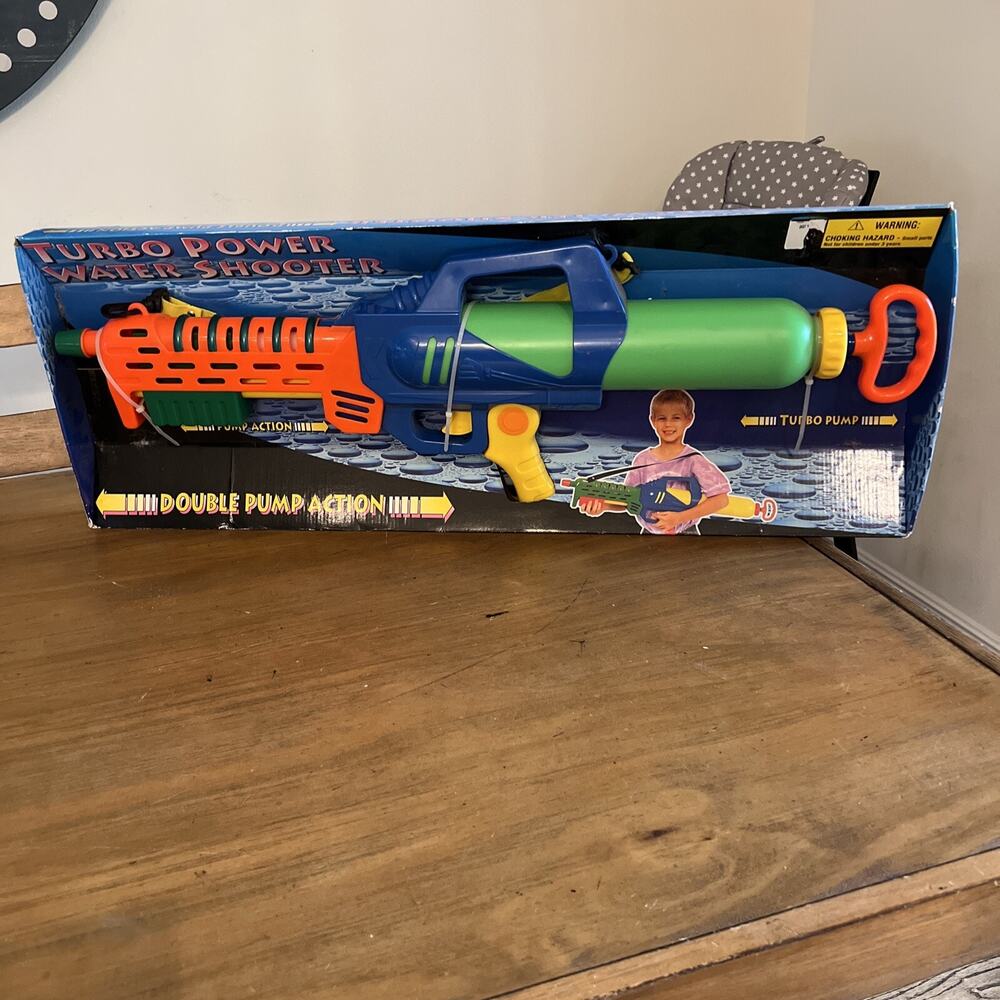 Vtg Turbo Powet Water Shooter pump action Water Gun Extra Power